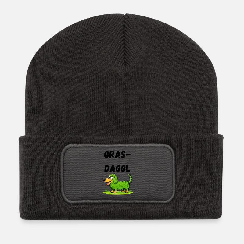 Grasdaggl souabe - Beanie recyclé à patch - charbon