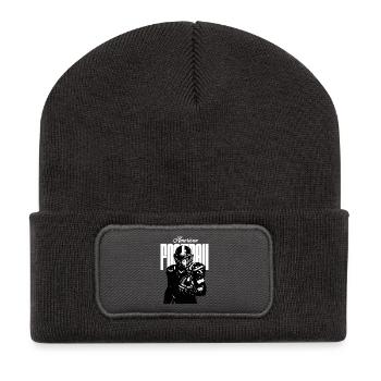 American-Football-Affe - Recycelte Patch Beanie - Dunkelgrau - Vorne