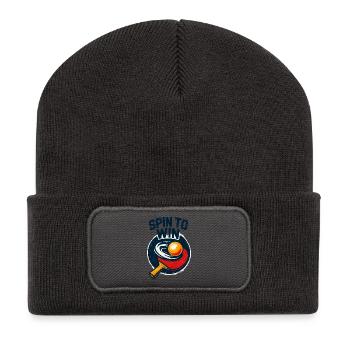 Spin to Win - Ping Pong - Recycled Patch Beanie - dark grey - Front