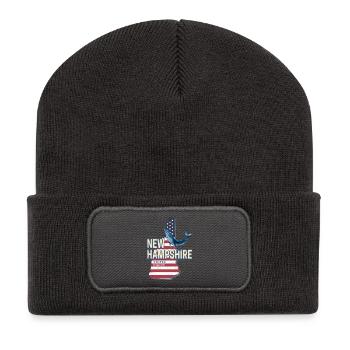 New Hampshire Vereinigte Staaten USA Souvenir - Recycelte Patch Beanie - Dunkelgrau - Vorne