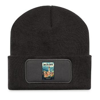 Erleben Sie das atemberaubende Merano in Italien - Recycelte Patch Beanie - Dunkelgrau - Vorne