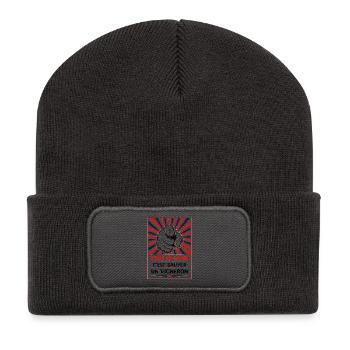 Boire un coup c'est sauver un vigneron - Beanie recyclé à patch - charbon - Devant