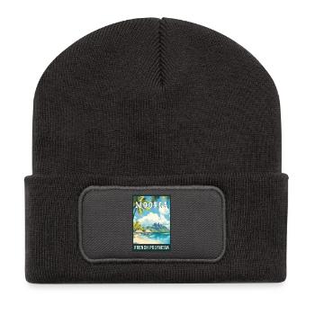 Erleben Sie tropische Moorea in Französisch-Polynesien - Recycelte Patch Beanie - Dunkelgrau - Vorne
