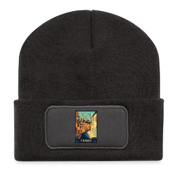 Discover Charming Aix-en-Provence in France - Recycled Patch Beanie - dark grey - Front