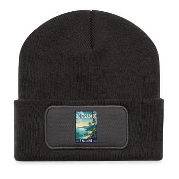 Découvrez le paradis à Koh Samui en Thaïlande - Beanie recyclé à patch - charbon - Devant