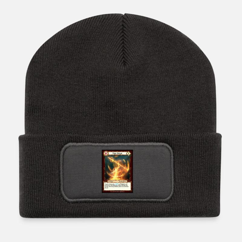 Fire Spear - Recycelte Patch Beanie - Dunkelgrau