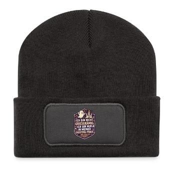 Ghosting Phase lustiger Halloween Spruch - Recycelte Patch Beanie - Dunkelgrau - Vorne