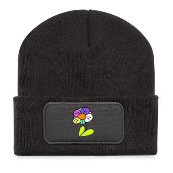 Jardinier des enfants du jardin de fleurs - Beanie recyclé à patch - charbon - Devant