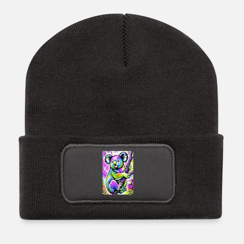 Koala - Recycled Patch Beanie - dark grey