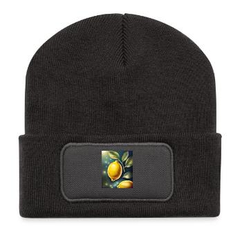 Healthy lemon lemon - Recycled Patch Beanie - dark grey - Front