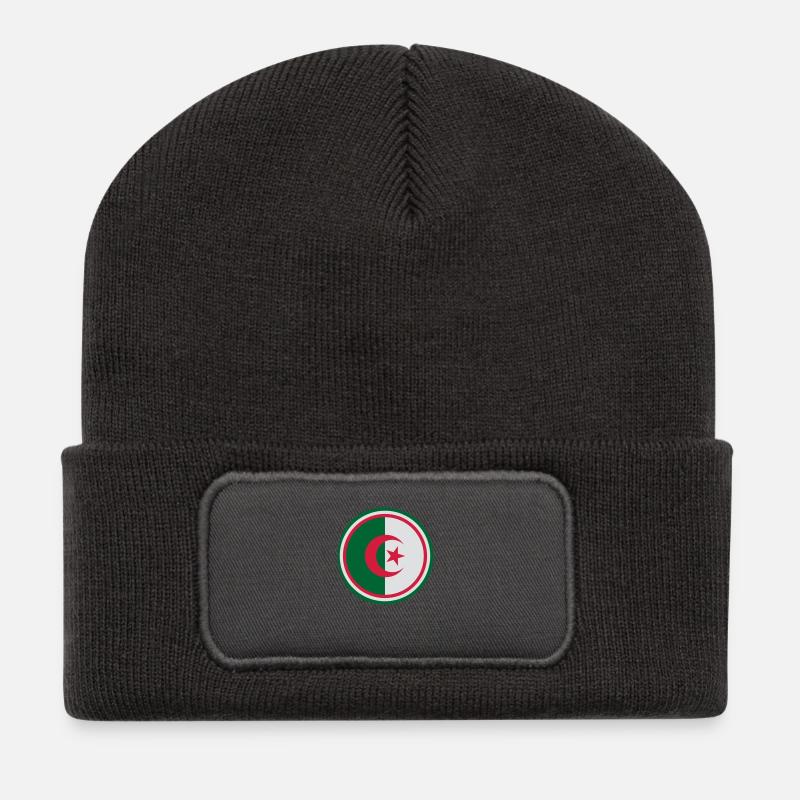 Algérie - Beanie recyclé à patch - charbon
