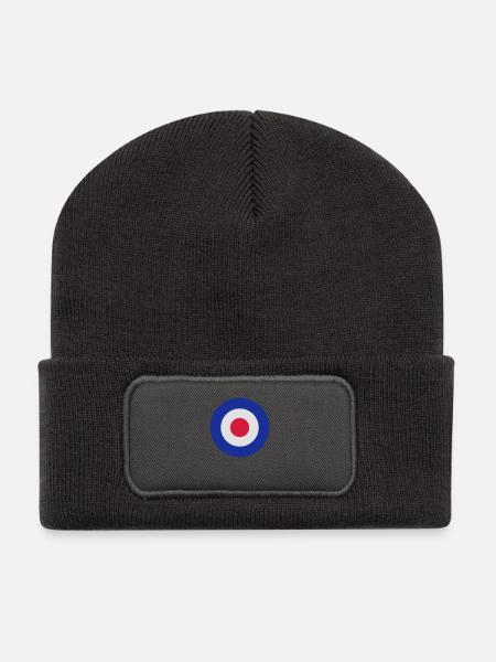 mod-target-3 - Recycelte Patch Beanie - Dunkelgrau