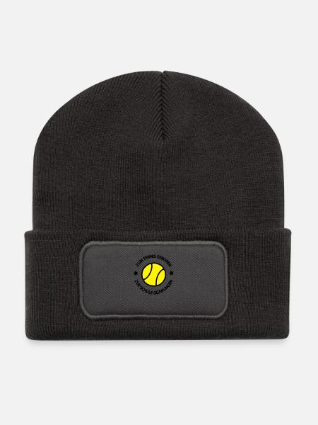 Tennis - Recycelte Patch Beanie - Dunkelgrau