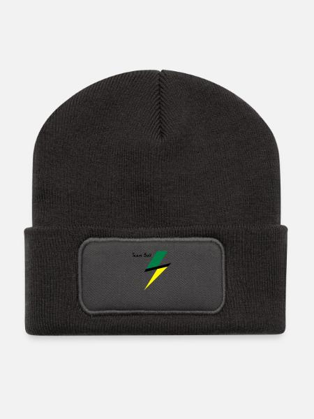 Team Bolt - Recycelte Patch Beanie - Dunkelgrau