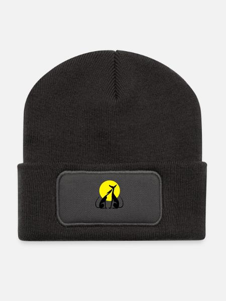 Be mine! - Recycelte Patch Beanie - Dunkelgrau