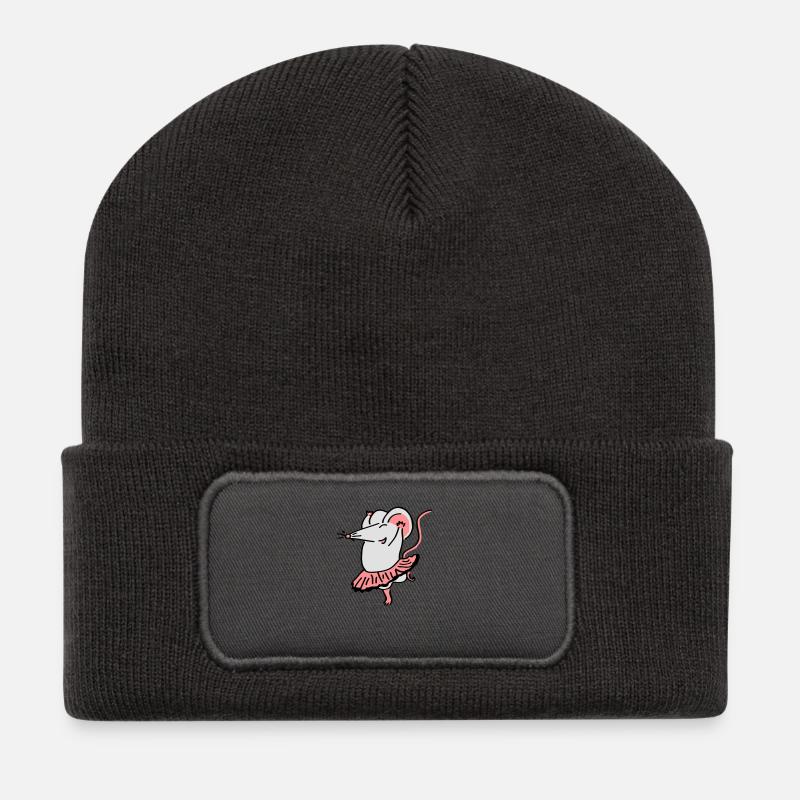 Tanzmäuschen - Recycelte Patch Beanie - Dunkelgrau