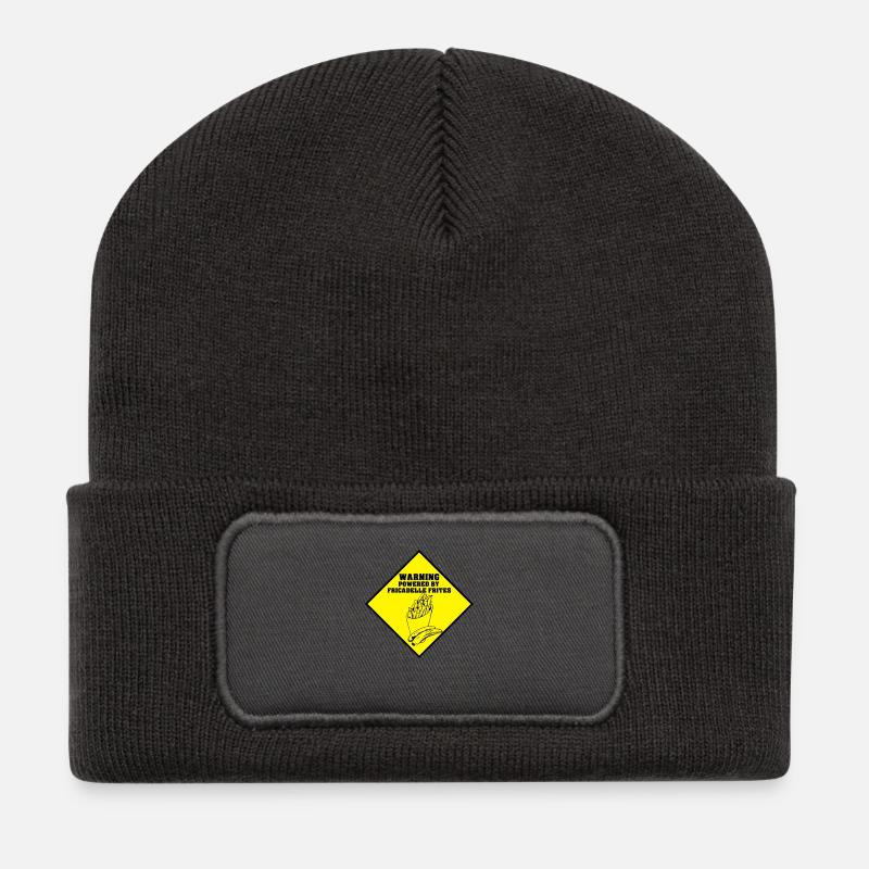 fricadelle frites - Beanie recyclé à patch - charbon