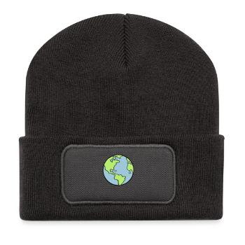 erde_002 - Recycled Patch Beanie - dark grey - Front