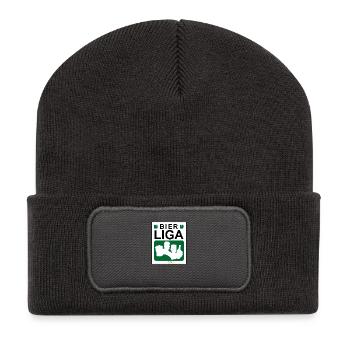 Beer League Logo green - Recycled Patch Beanie - dark grey - Front
