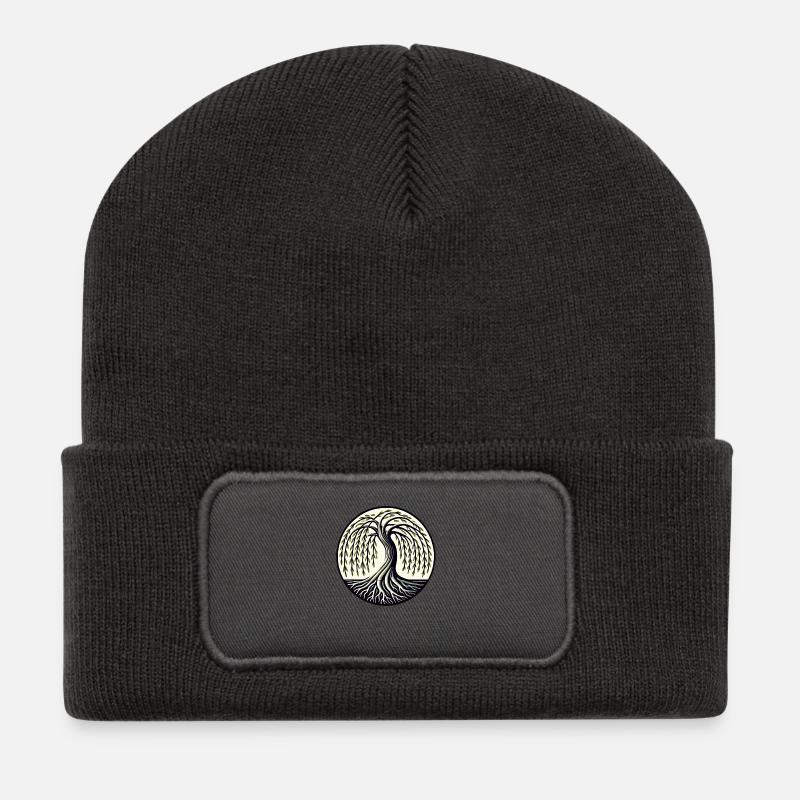 Trauerweide - Recycelte Patch Beanie - Dunkelgrau