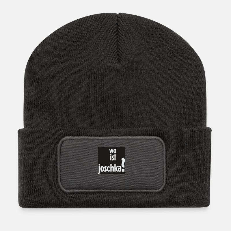 wo ist joschka? - Recycelte Patch Beanie - Dunkelgrau