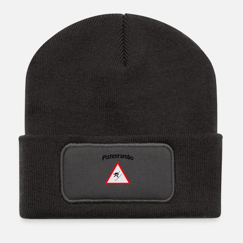 Piste Rambo - Beanie recyclé à patch - charbon