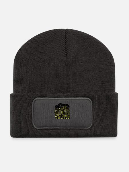 Stadt - Recycelte Patch Beanie - Dunkelgrau