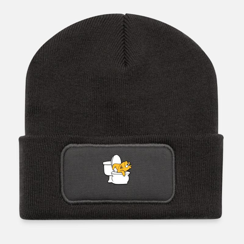 Fish - Recycelte Patch Beanie - Dunkelgrau