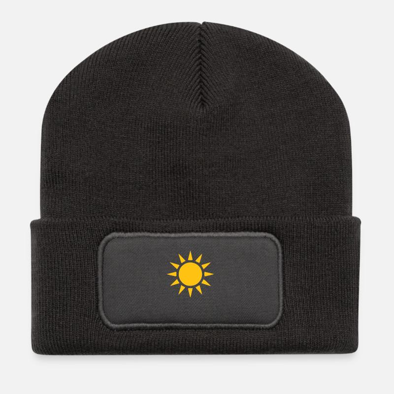 sonne - Recycelte Patch Beanie - Dunkelgrau