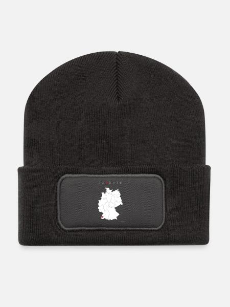DA HEIM Shirt Männer - Recycelte Patch Beanie - Dunkelgrau