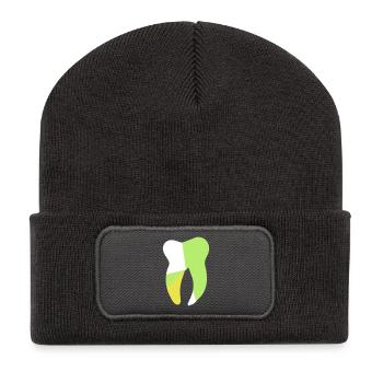 tooth graphic - Recycled Patch Beanie - dark grey - Front