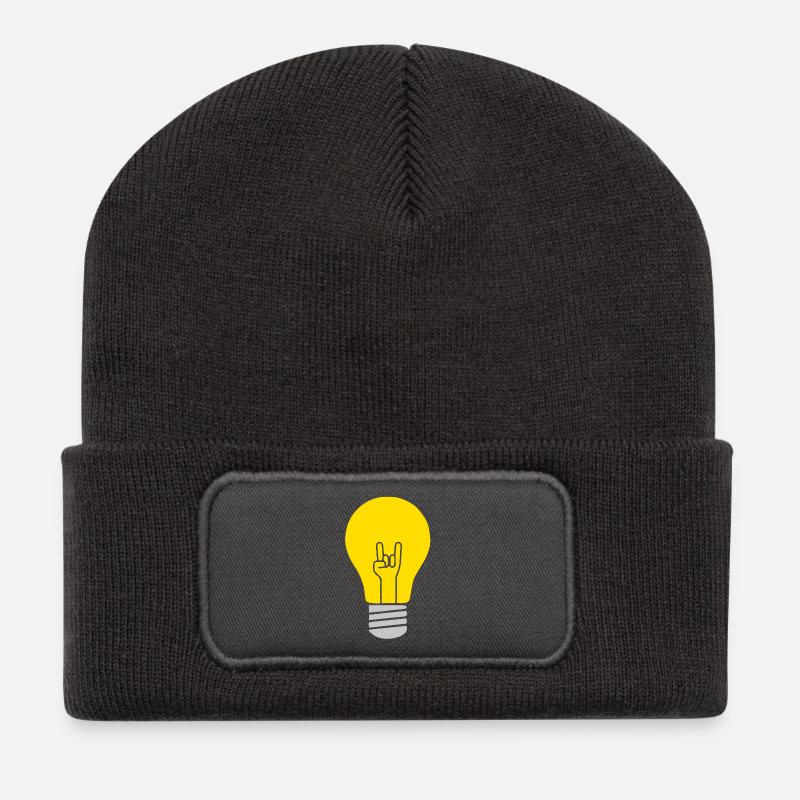 Rock elektrisiert - Recycelte Patch Beanie - Dunkelgrau