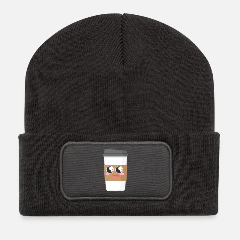 Sweet Coffee Cup - Recycled Patch Beanie - dark grey