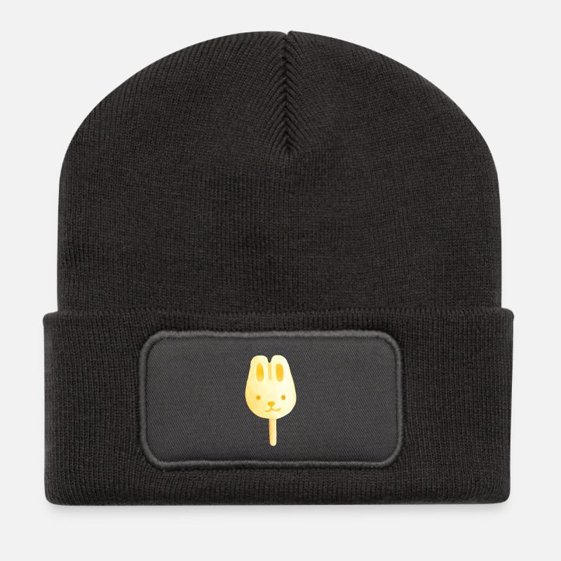 Kanincheneis - Recycelte Patch Beanie - Dunkelgrau