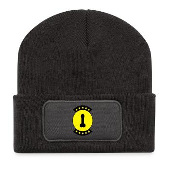 Penis badge 2 c. - Recycled Patch Beanie - dark grey - Front
