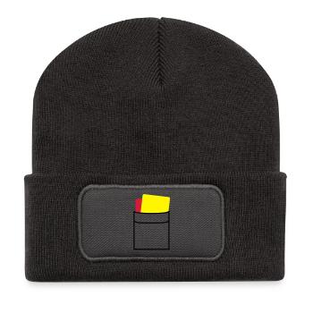 tasche_schiedsrichter_f3 - Beanie recyclé à patch - charbon - Devant