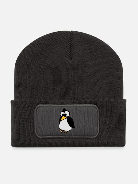 pingouin - Beanie recyclé à patch - charbon