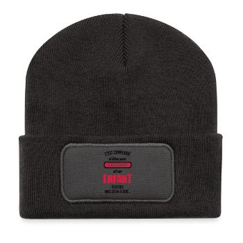 adolescent / enfant / ado / adolescente - Beanie recyclé à patch - charbon - Devant