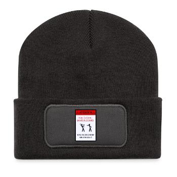 Ne pas me dire comment faire mon boulot [affiche] - Beanie recyclé à patch - charbon - Devant