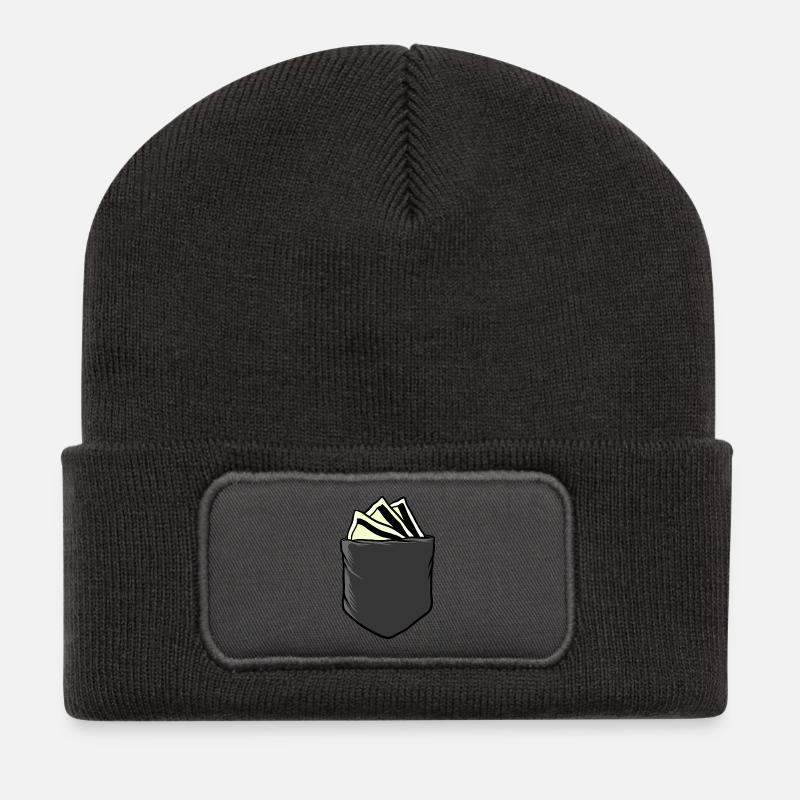 Bargeld Taschengeld - Recycelte Patch Beanie - Dunkelgrau