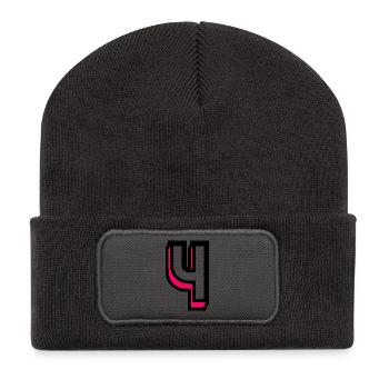 4 ANS,4e ANNIVERSAIRE,ANNIVERSAIRE 4 ANS - Beanie recyclé à patch - charbon - Devant