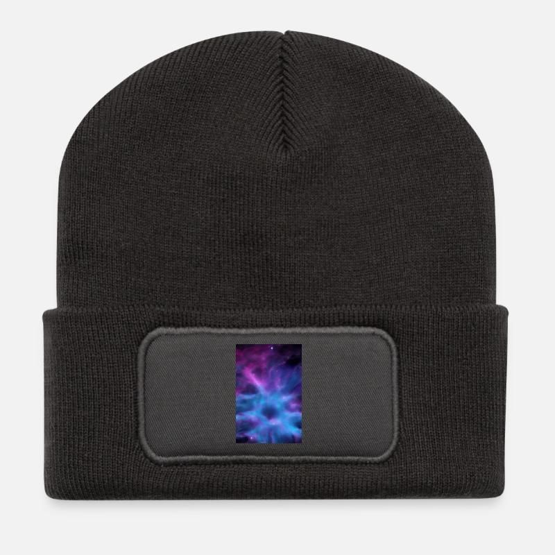 Image de la galaxie - Beanie recyclé à patch - charbon