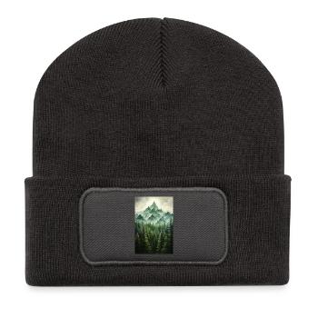 Forest Landscape - Recycled Patch Beanie - dark grey - Front