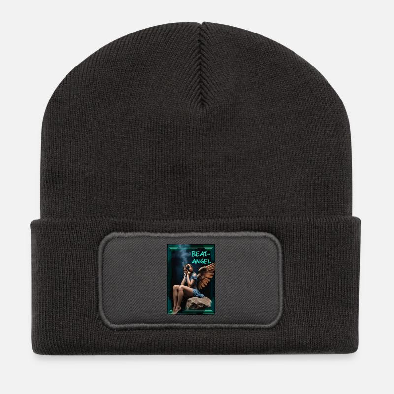 Beat-Angel - Recycelte Patch Beanie - Dunkelgrau