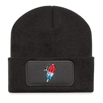 Astronaut Popsicle Ice Cream - Summer American - Recycled Patch Beanie - dark grey - Front