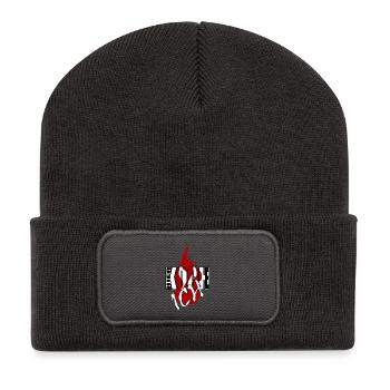 hier koche ich - Recycelte Patch Beanie - Dunkelgrau - Vorne