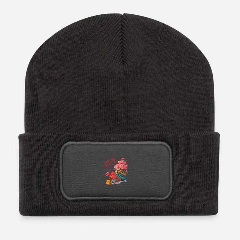 Vacances au homard - Beanie recyclé à patch - charbon