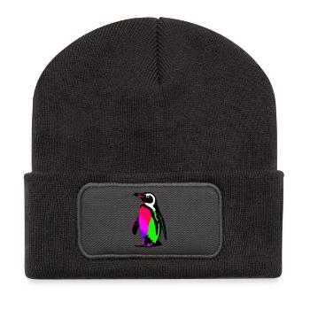 Pingouin - Beanie recyclé à patch - charbon - Devant