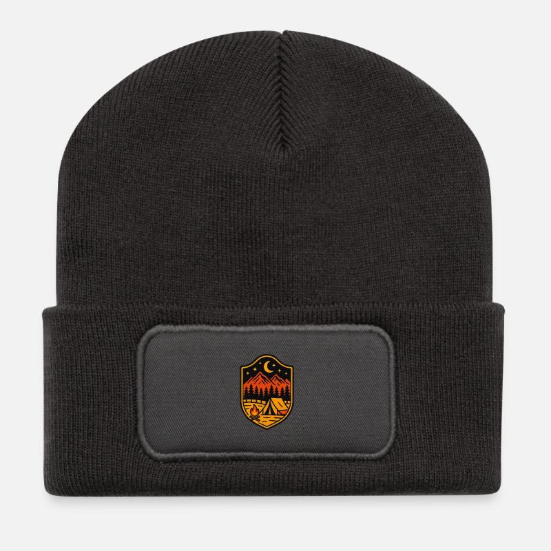Nature Trip Badge - Recycled Patch Beanie - dark grey