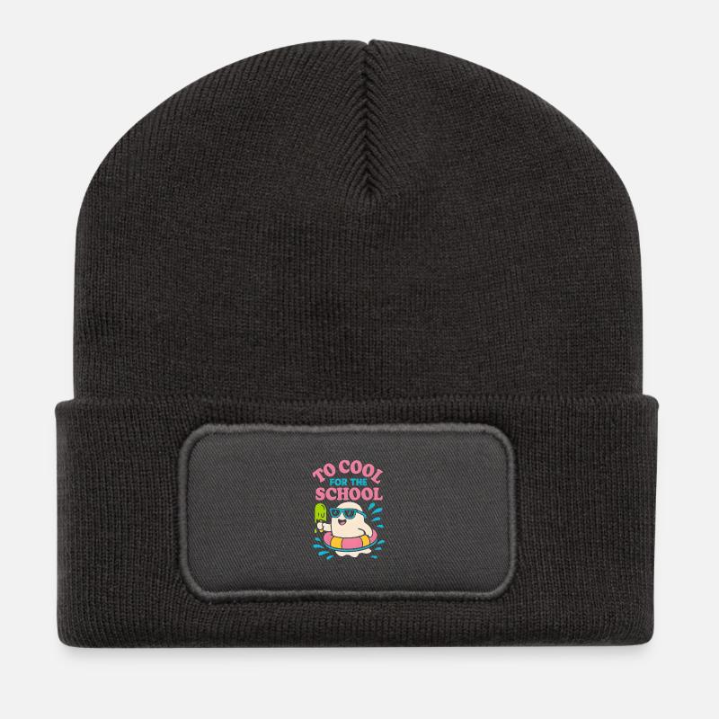 To Cool for the School – Eisgeist Shirt Kids - Recycled Patch Beanie - dark grey